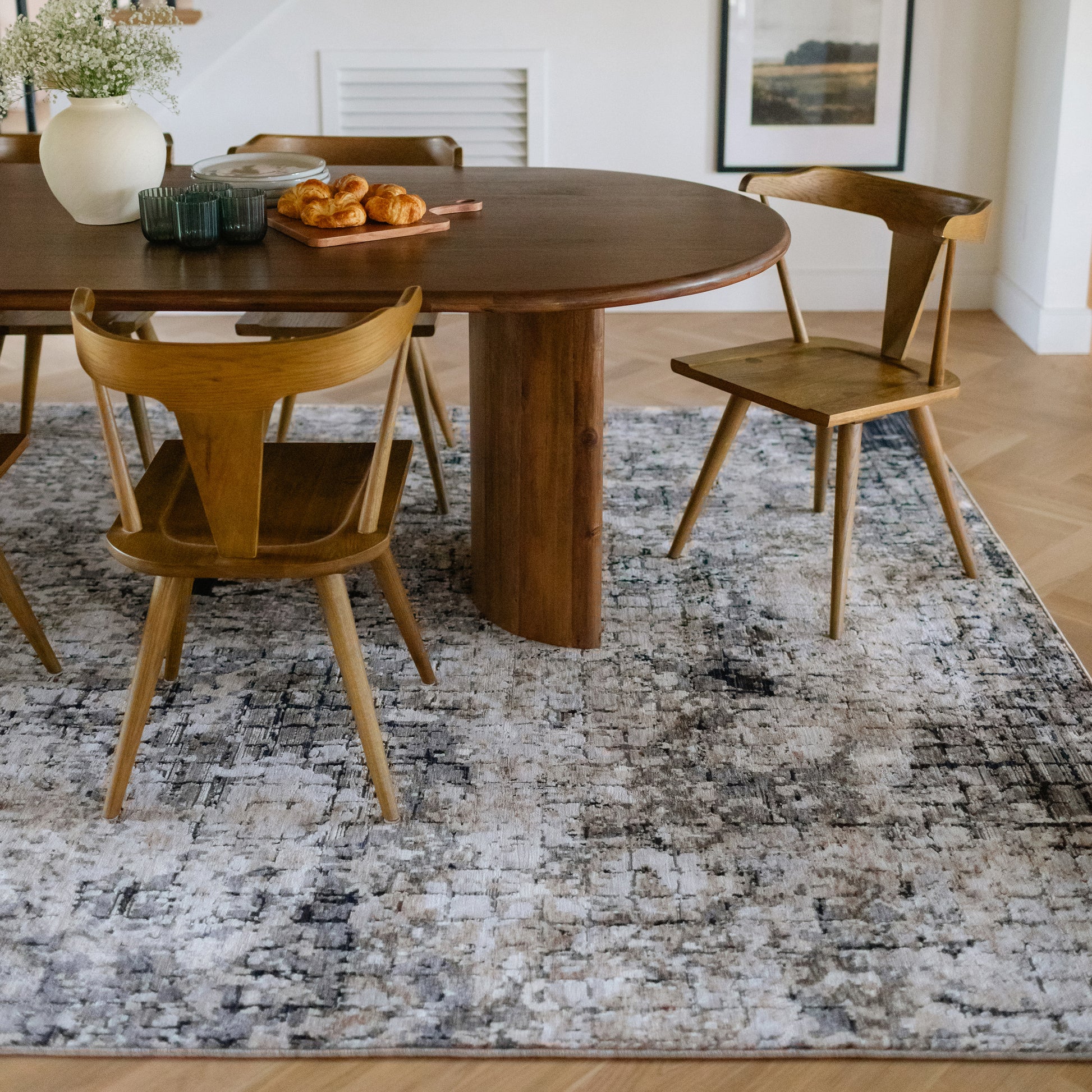 Oriental Weavers Nebulous  Grey Ivory Modern & Contemporary