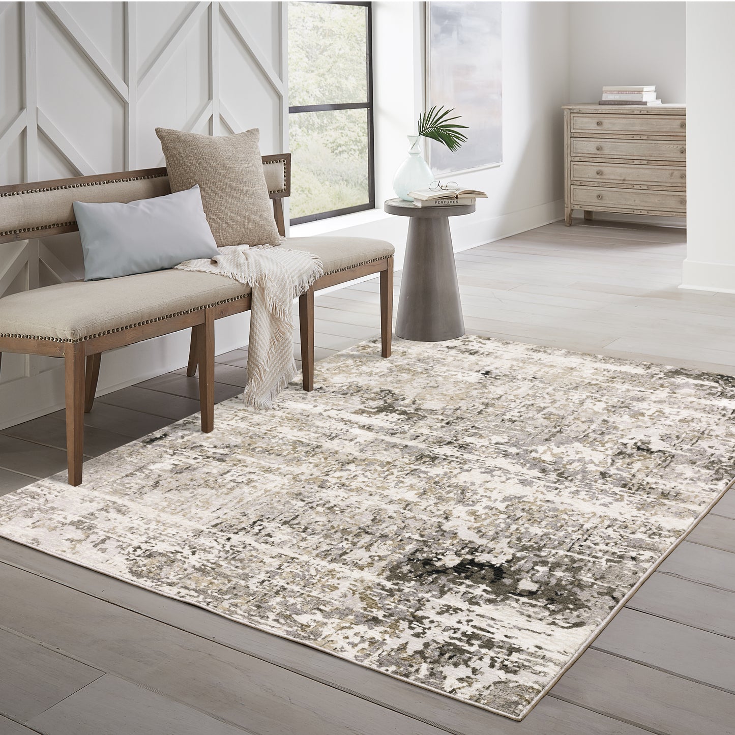 Oriental Weavers Nebulous  Grey Ivory Modern & Contemporary
