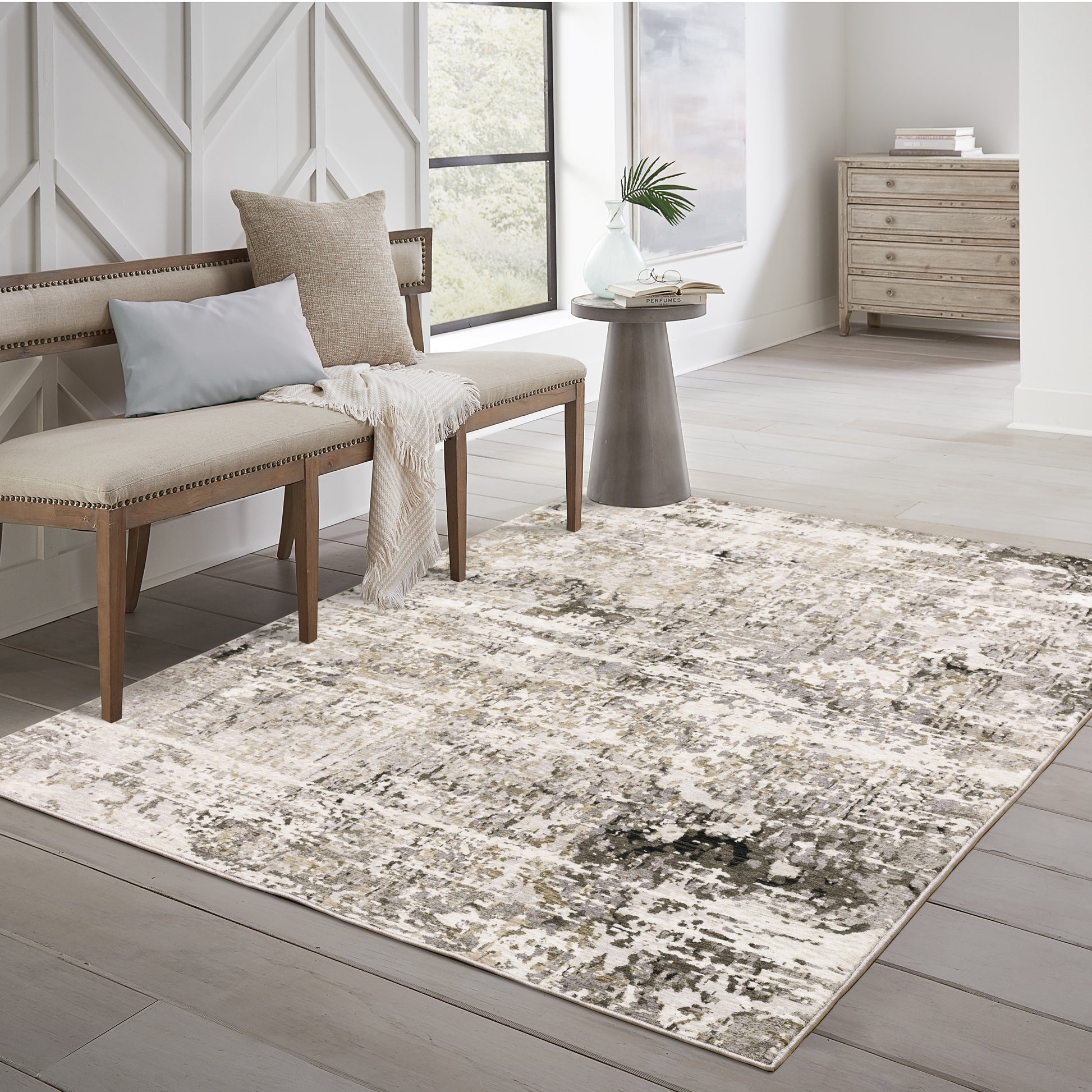 Oriental Weavers Nebulous  Grey Ivory Modern & Contemporary