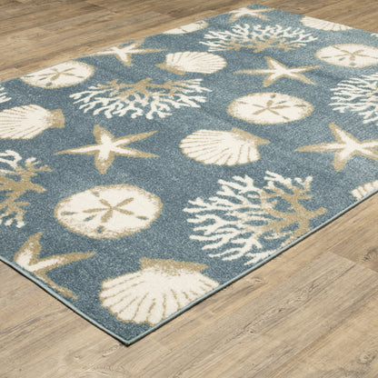 Oriental Weavers Quinn  Blue Beige Novelty