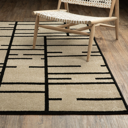 Oriental Weavers Quinn  Beige Black Modern