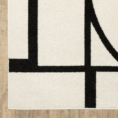 Oriental Weavers Quinn  Ivory Black Modern