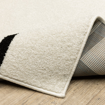 Oriental Weavers Quinn  Ivory Black Modern