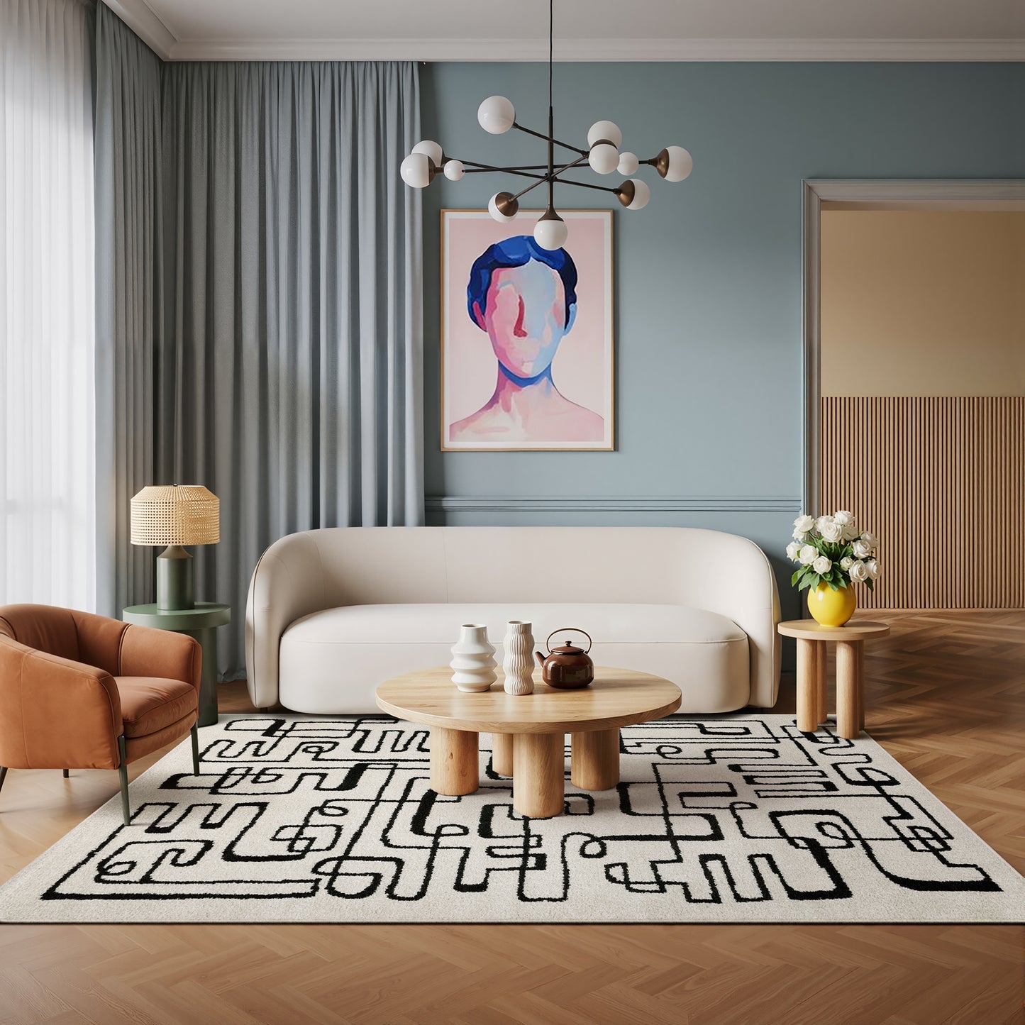 Oriental Weavers Quinn  Beige Black Modern