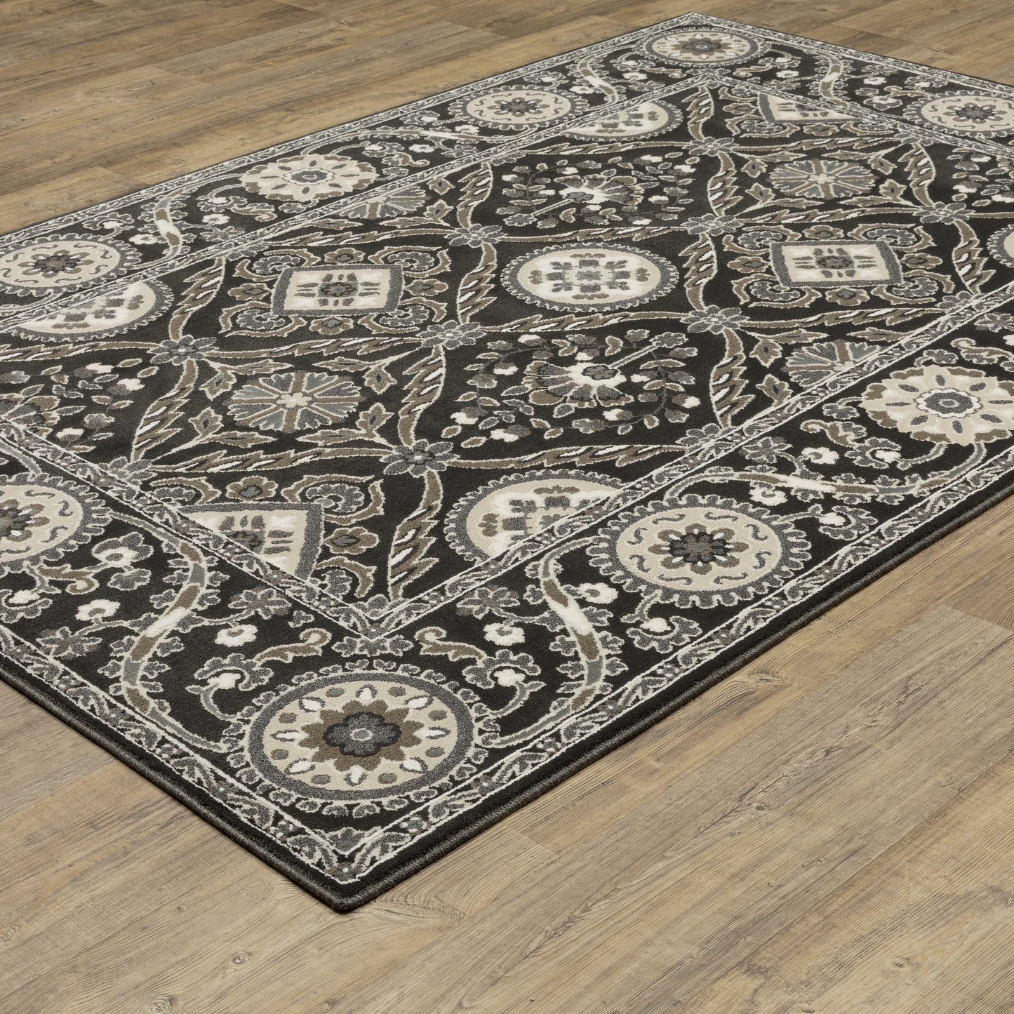 Oriental Weavers Raylan  Charcoal Grey Traditional