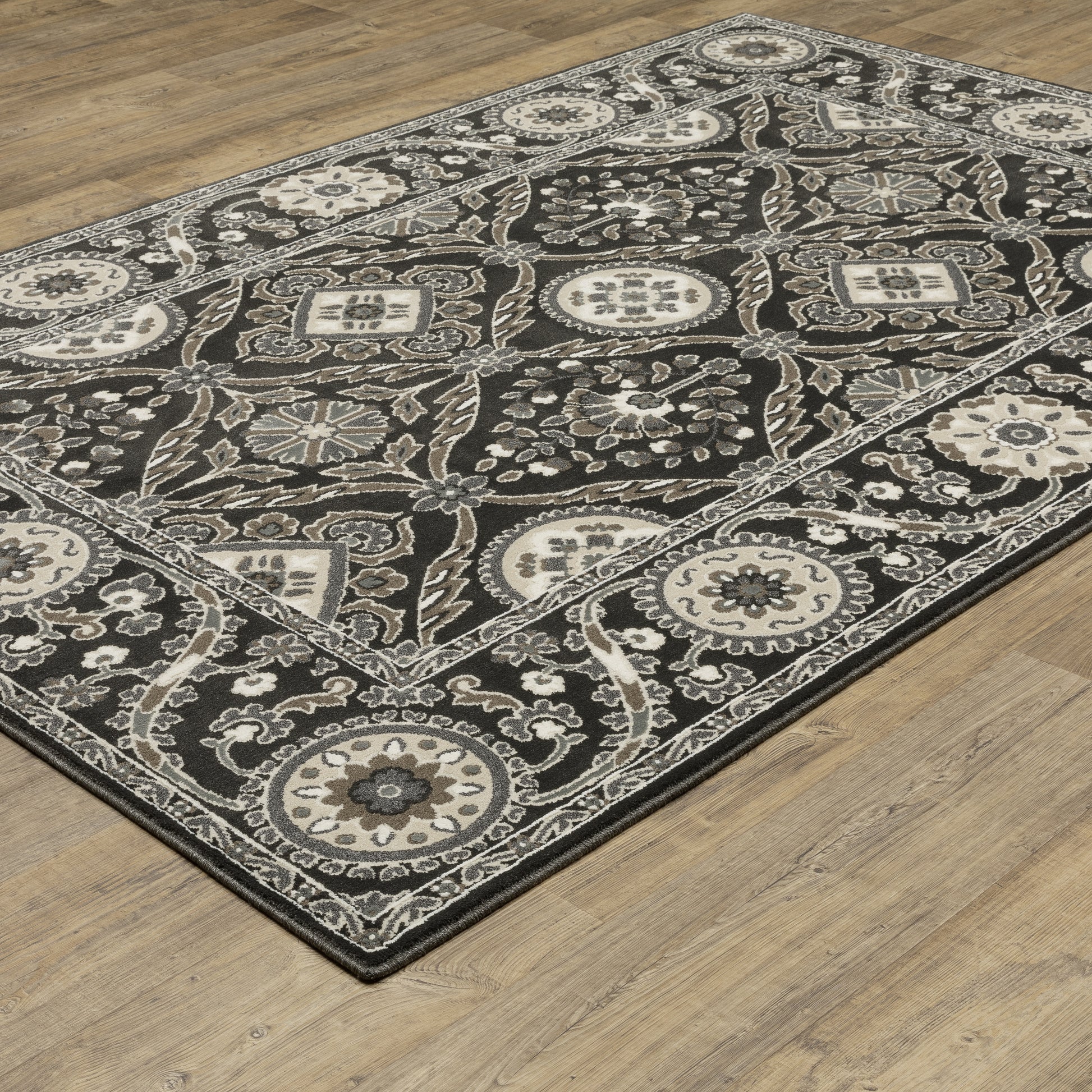 Oriental Weavers Raylan  Charcoal Grey Traditional