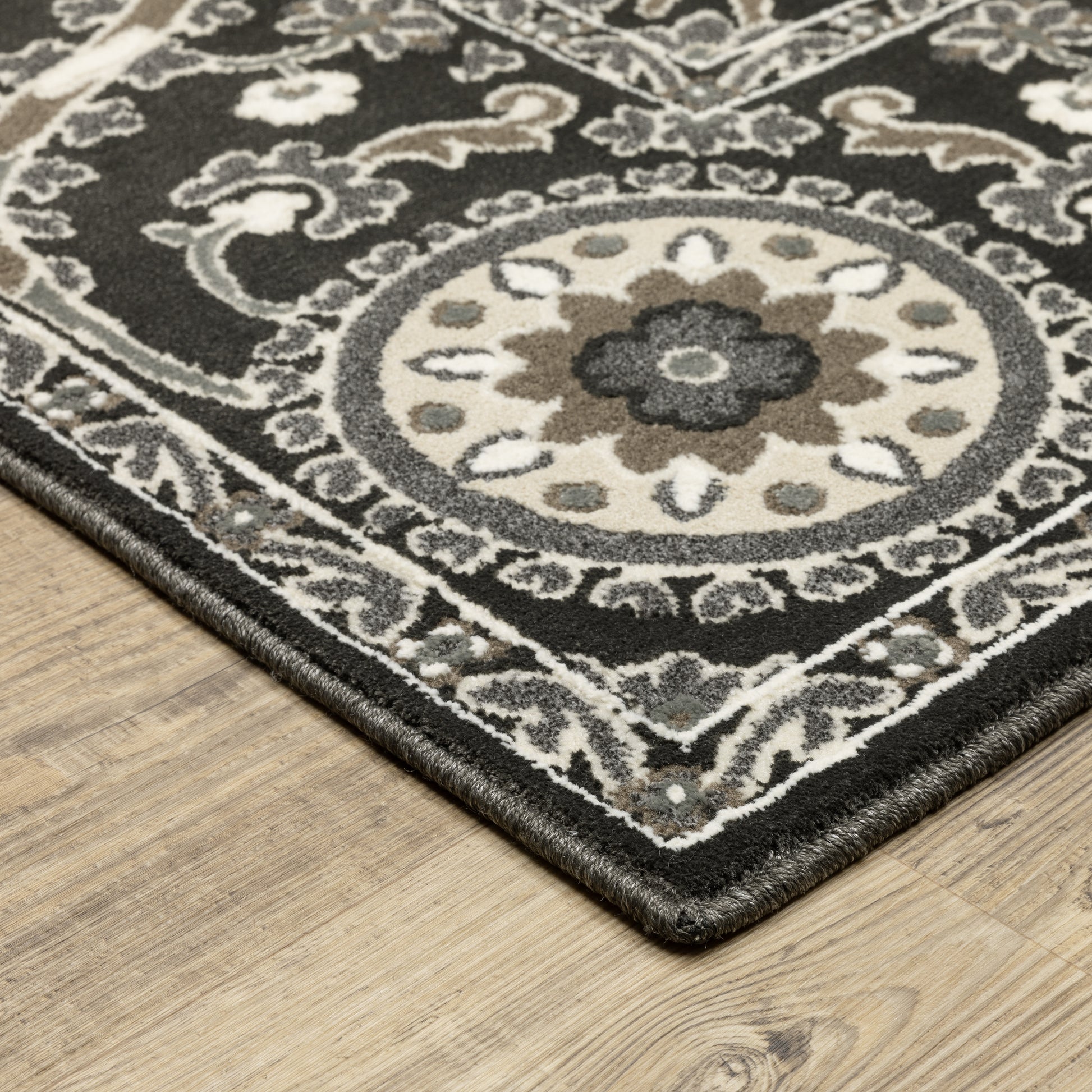 Oriental Weavers Raylan  Charcoal Grey Traditional