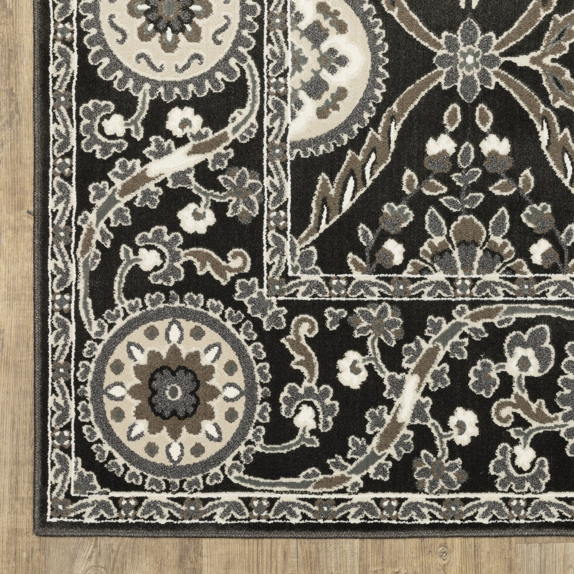 Oriental Weavers Raylan  Charcoal Grey Traditional