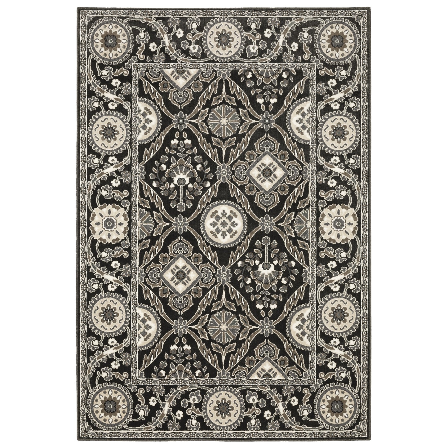 Oriental Weavers Raylan  Charcoal Grey Traditional