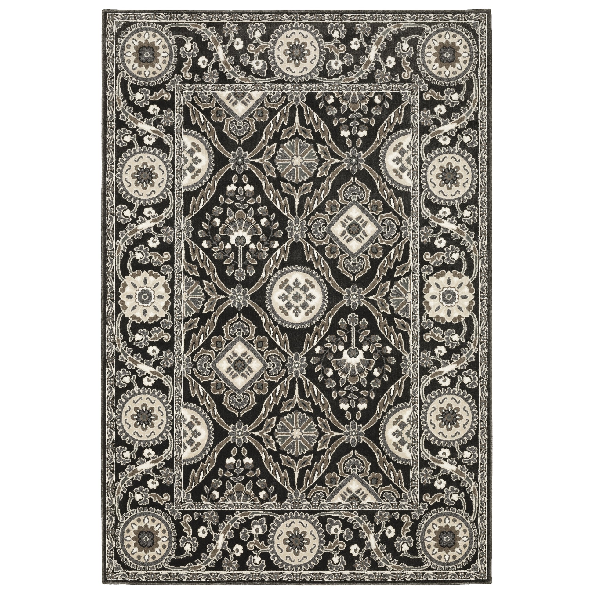 Oriental Weavers Raylan  Charcoal Grey Traditional