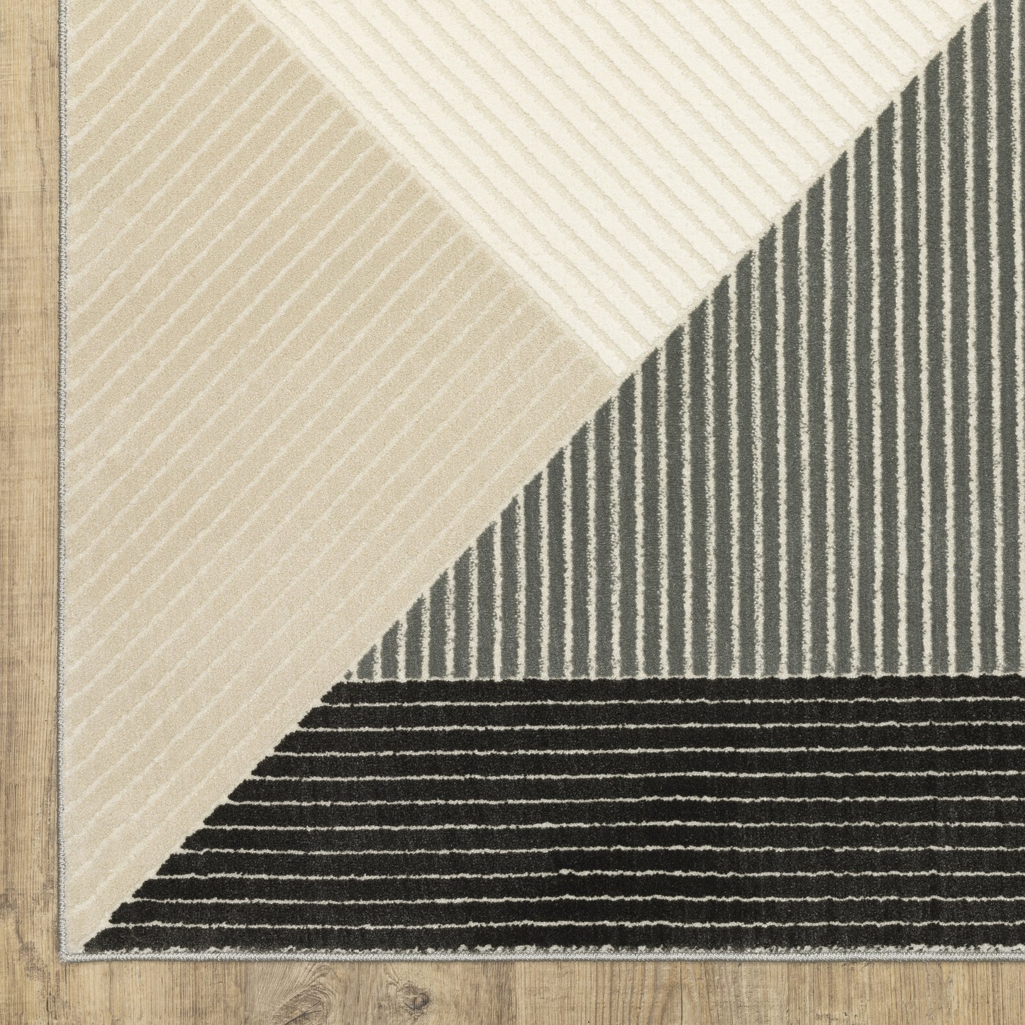 Oriental Weavers Raylan  Ivory Black Modern & Contemporary