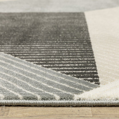 Oriental Weavers Raylan  Ivory Black Modern & Contemporary