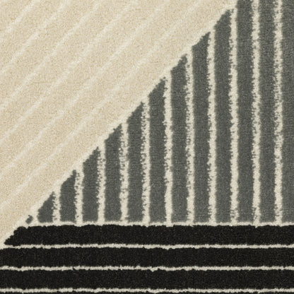 Oriental Weavers Raylan  Ivory Black Modern & Contemporary