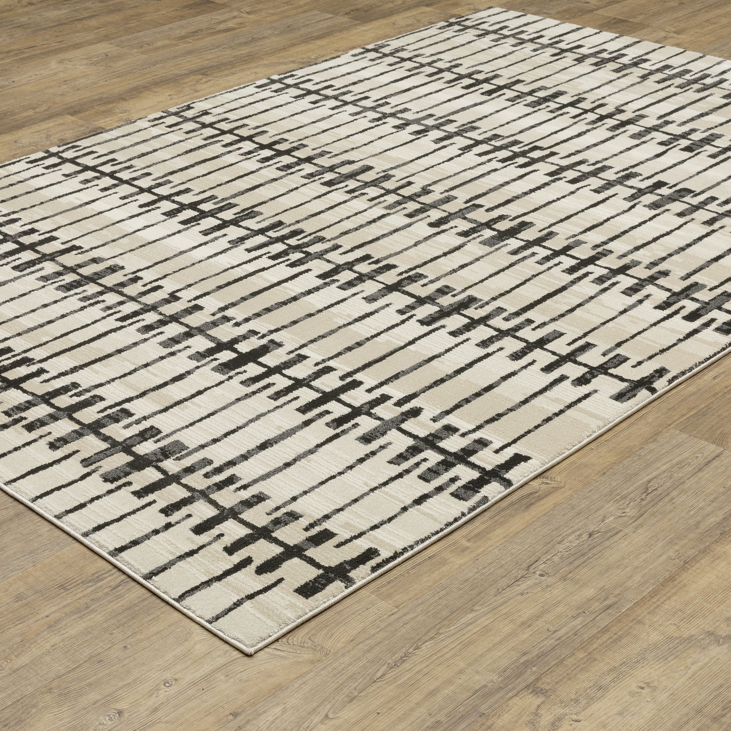 Oriental Weavers Raylan  Ivory Black Modern & Contemporary