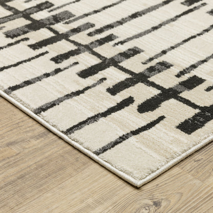 Oriental Weavers Raylan  Ivory Black Modern & Contemporary