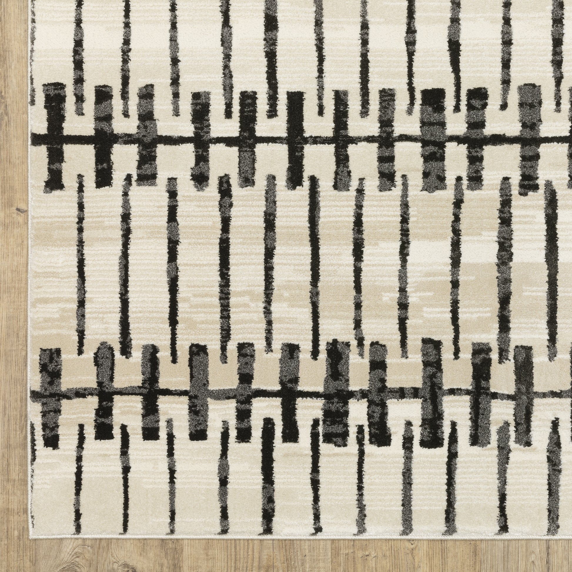 Oriental Weavers Raylan  Ivory Black Modern & Contemporary