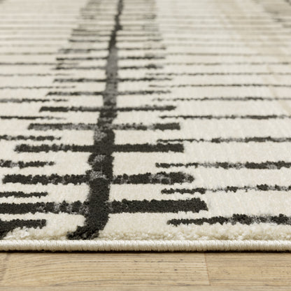Oriental Weavers Raylan  Ivory Black Modern & Contemporary
