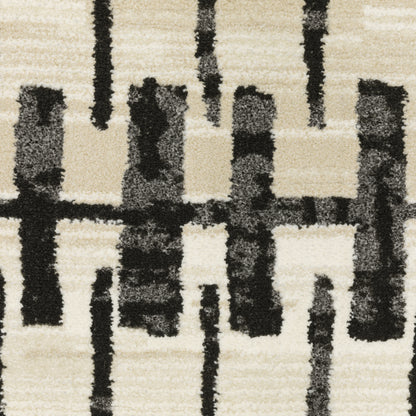 Oriental Weavers Raylan  Ivory Black Modern & Contemporary