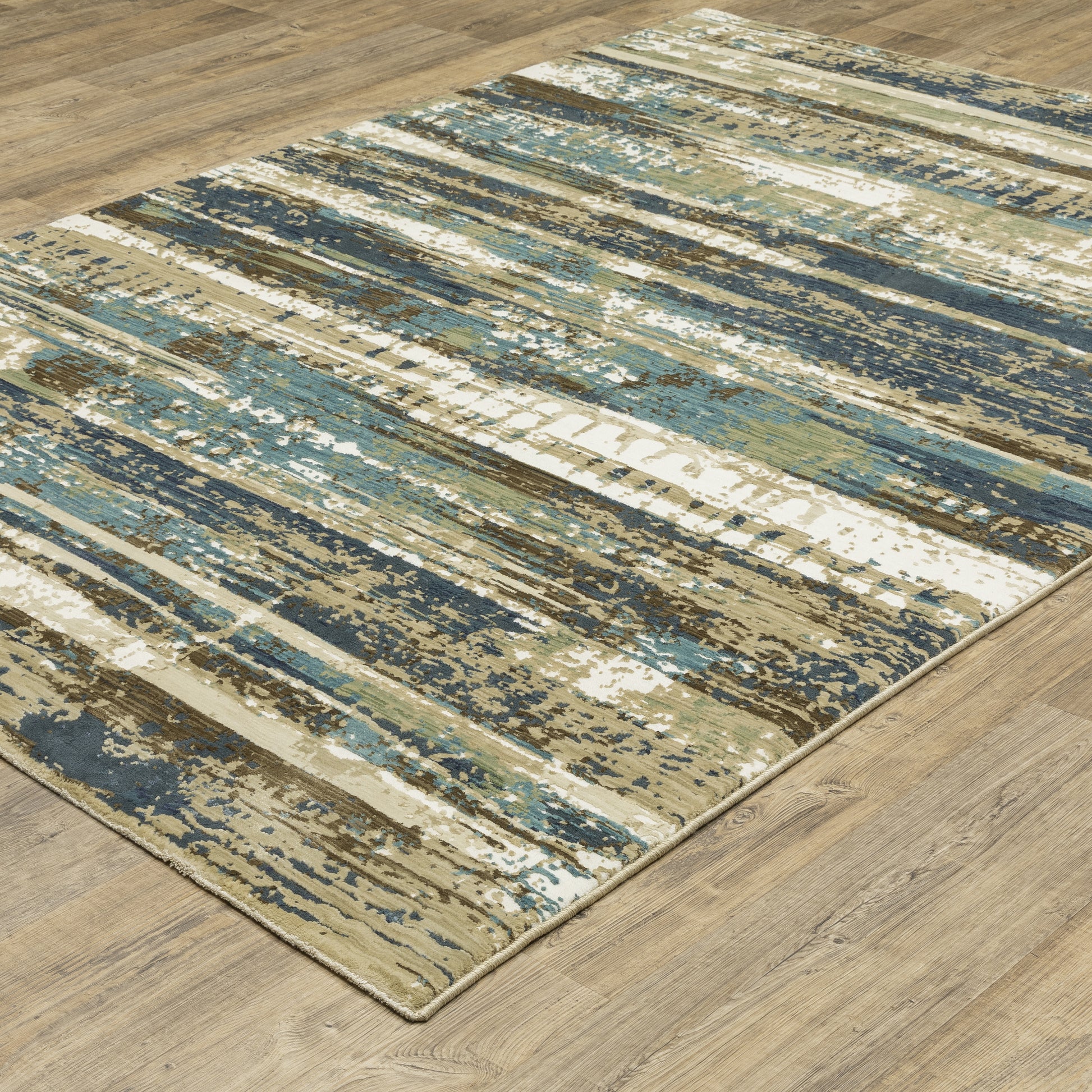 Oriental Weavers Reed  Beige Blue Modern & Contemporary