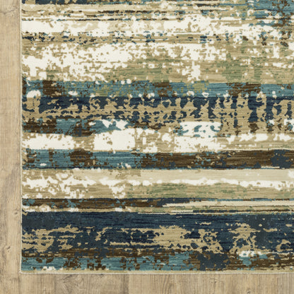 Oriental Weavers Reed  Beige Blue Modern & Contemporary