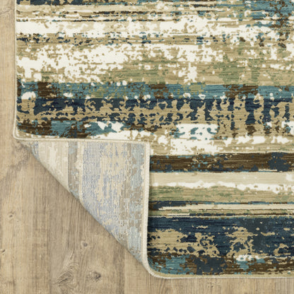 Oriental Weavers Reed  Beige Blue Modern & Contemporary