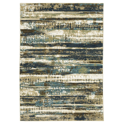 Oriental Weavers Reed  Beige Blue Modern & Contemporary