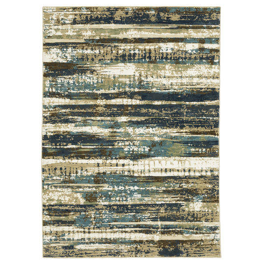 Oriental Weavers Reed  Beige Blue Modern & Contemporary