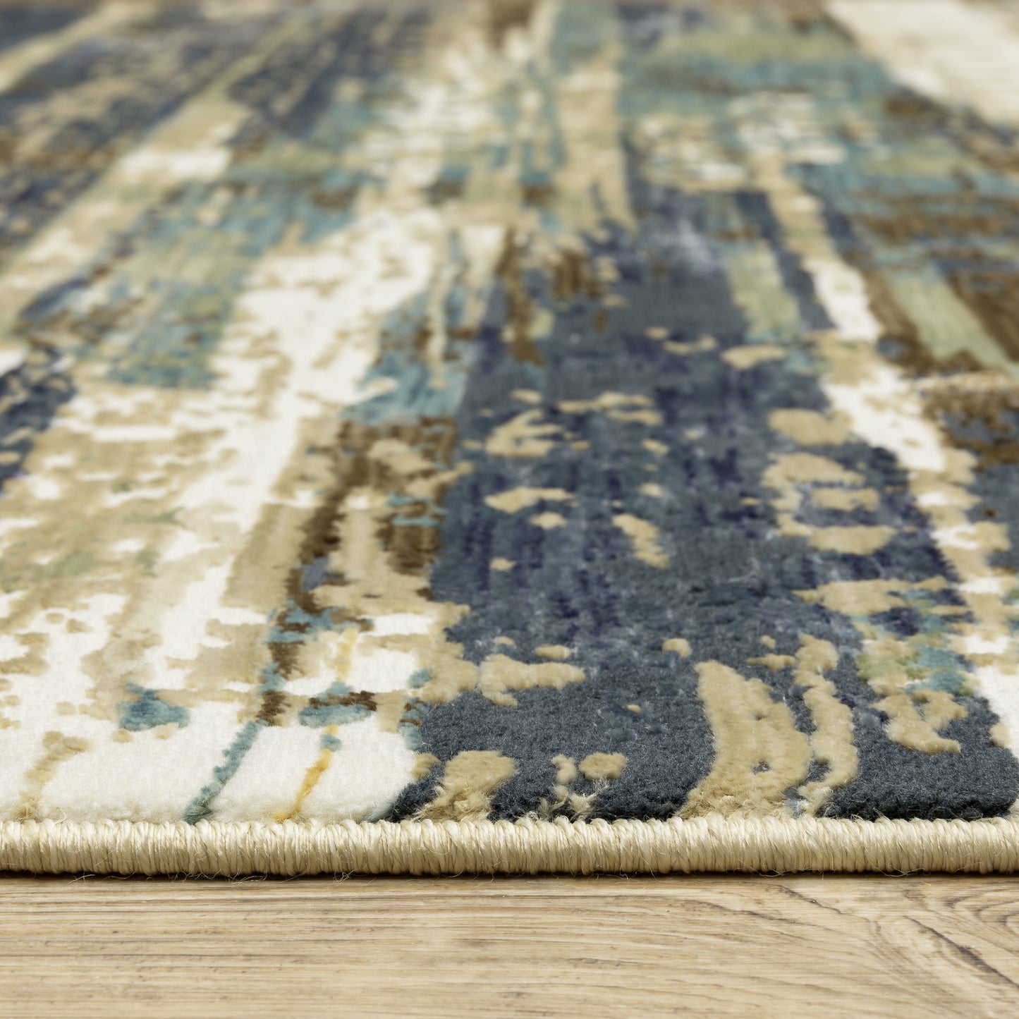 Oriental Weavers Reed  Beige Blue Modern & Contemporary