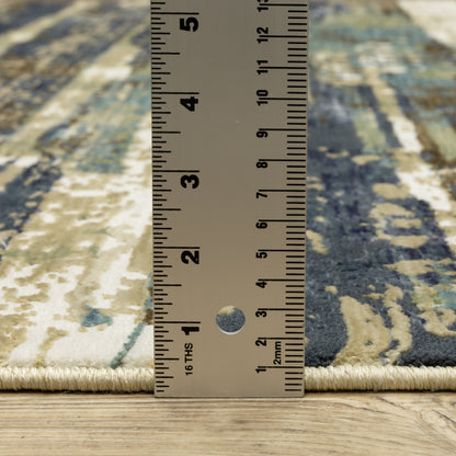 Oriental Weavers Reed  Beige Blue Modern & Contemporary