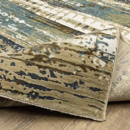 Oriental Weavers Reed  Beige Blue Modern & Contemporary