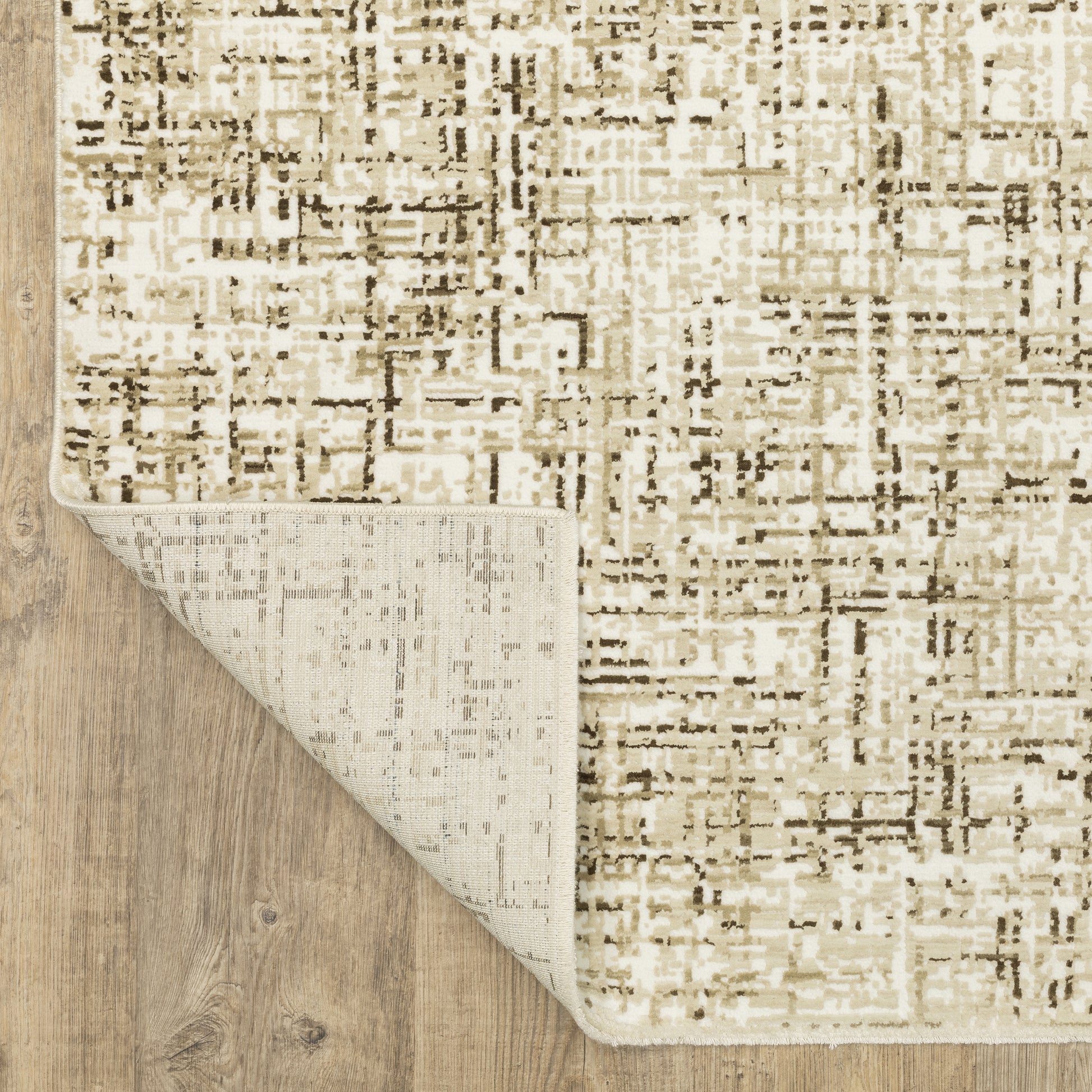 Oriental Weavers Reed  Ivory Brown Modern & Contemporary