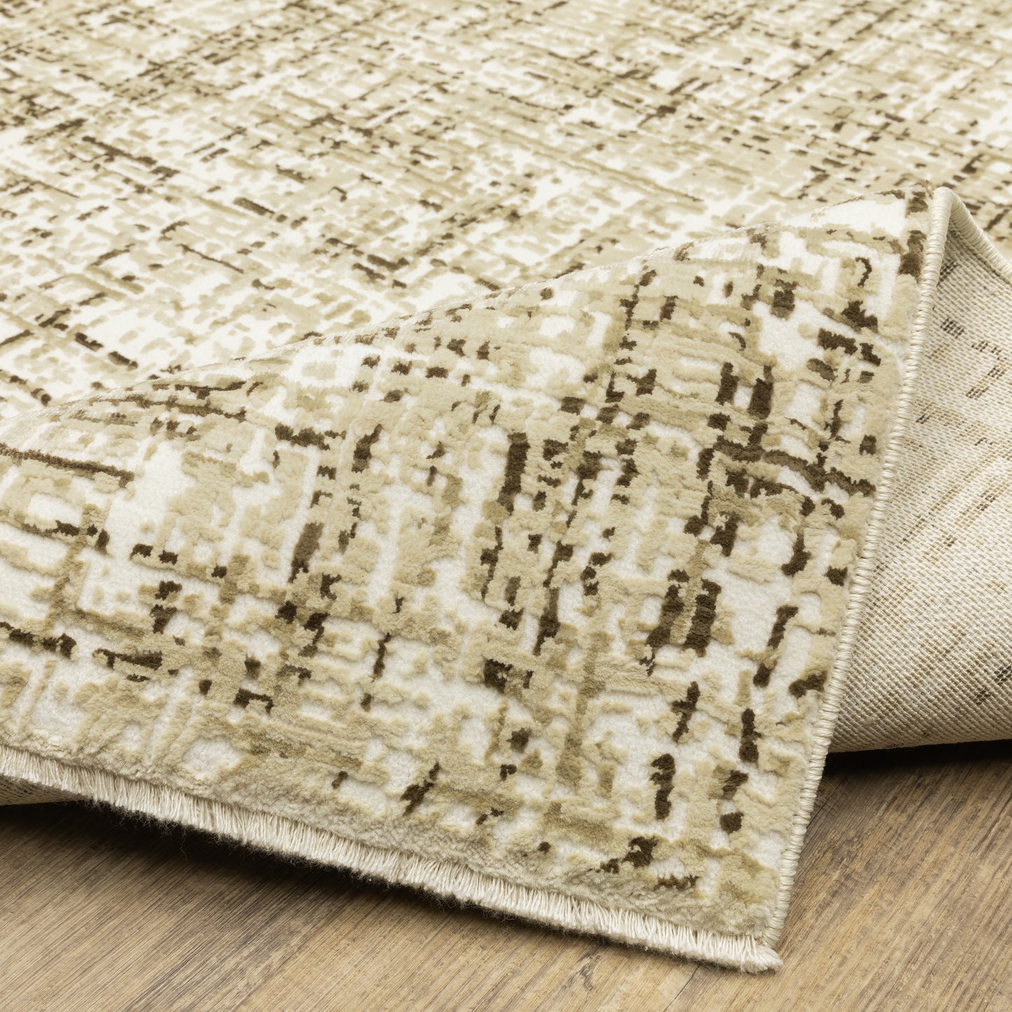Oriental Weavers Reed  Ivory Brown Modern & Contemporary