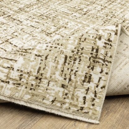 Oriental Weavers Reed  Ivory Brown Modern & Contemporary