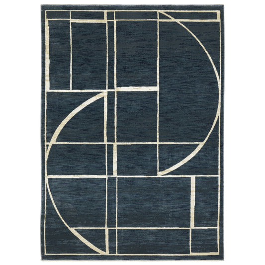 Oriental Weavers Reed  Blue Ivory Modern & Contemporary