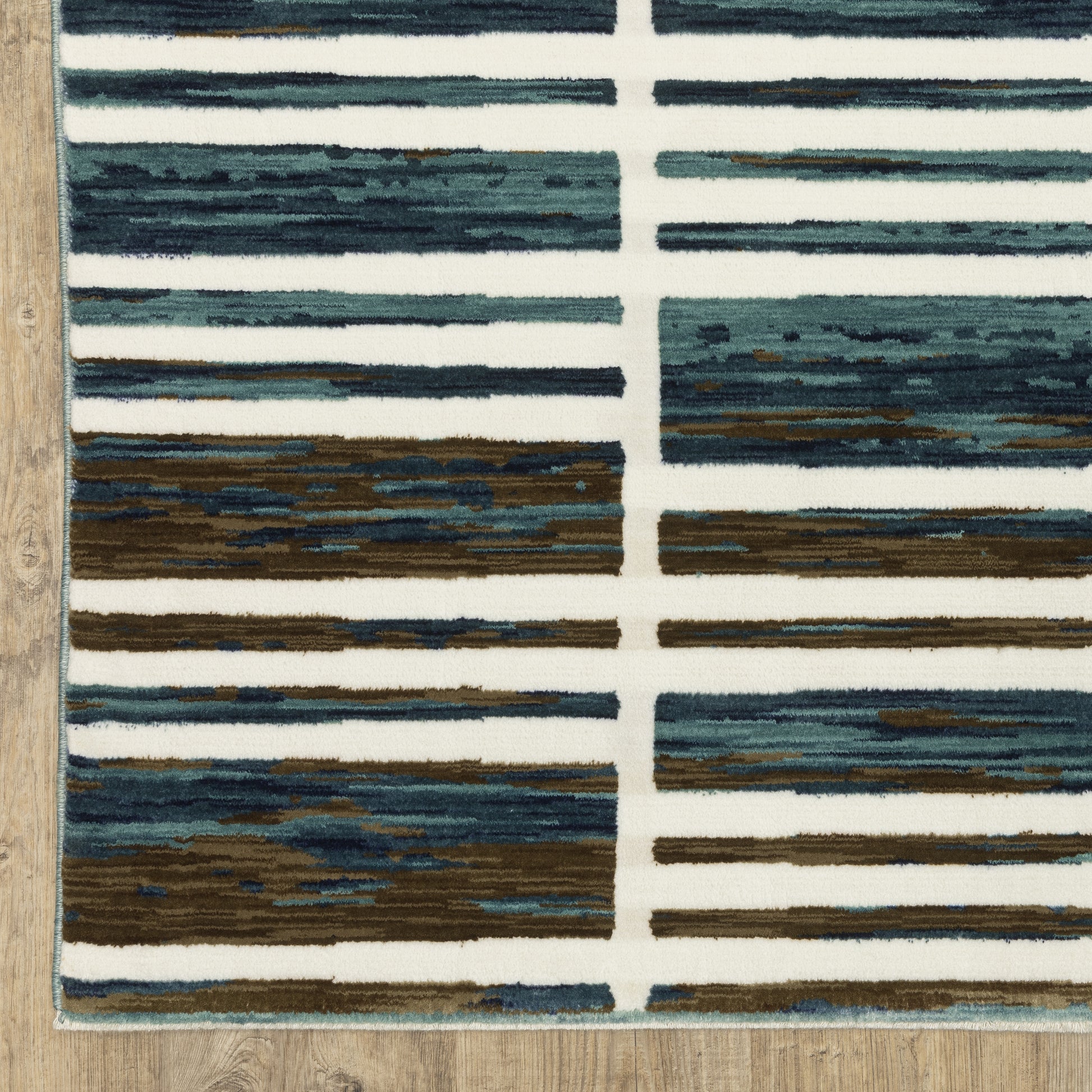 Oriental Weavers Reed  Ivory Blue Modern & Contemporary