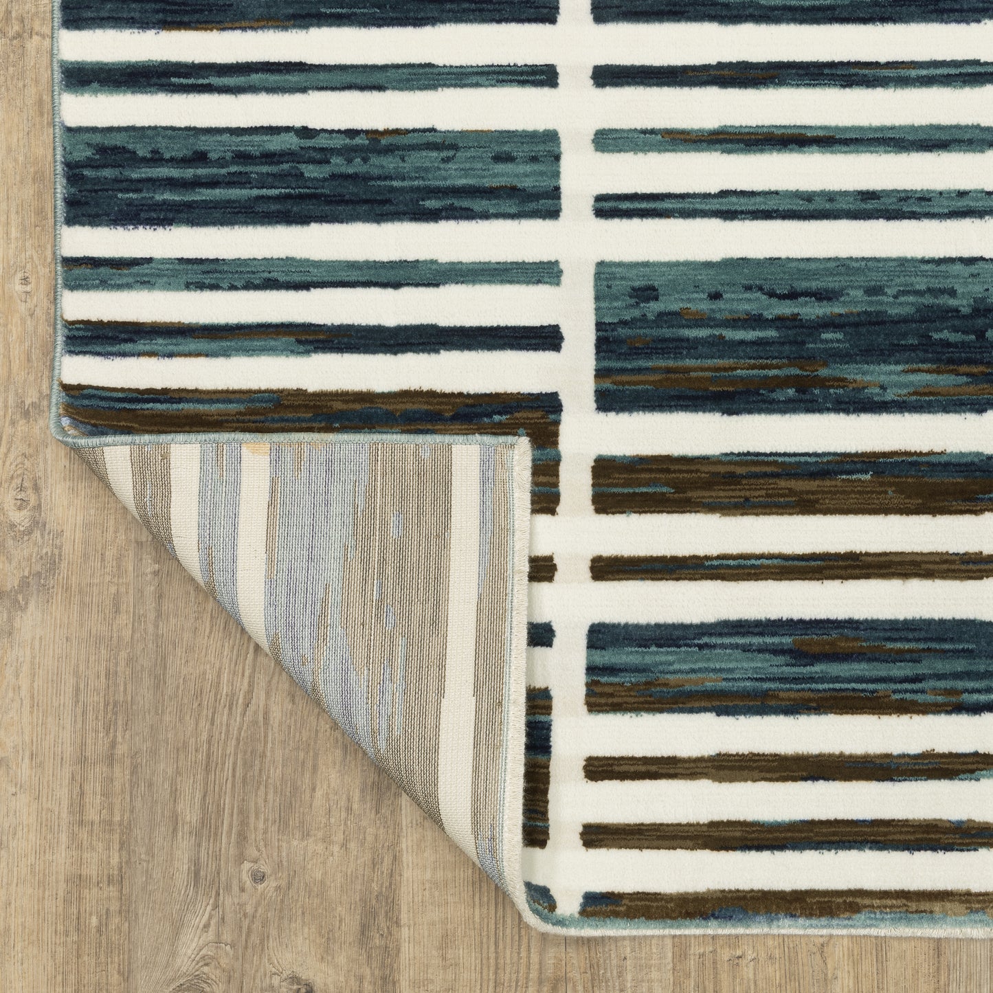 Oriental Weavers Reed  Ivory Blue Modern & Contemporary