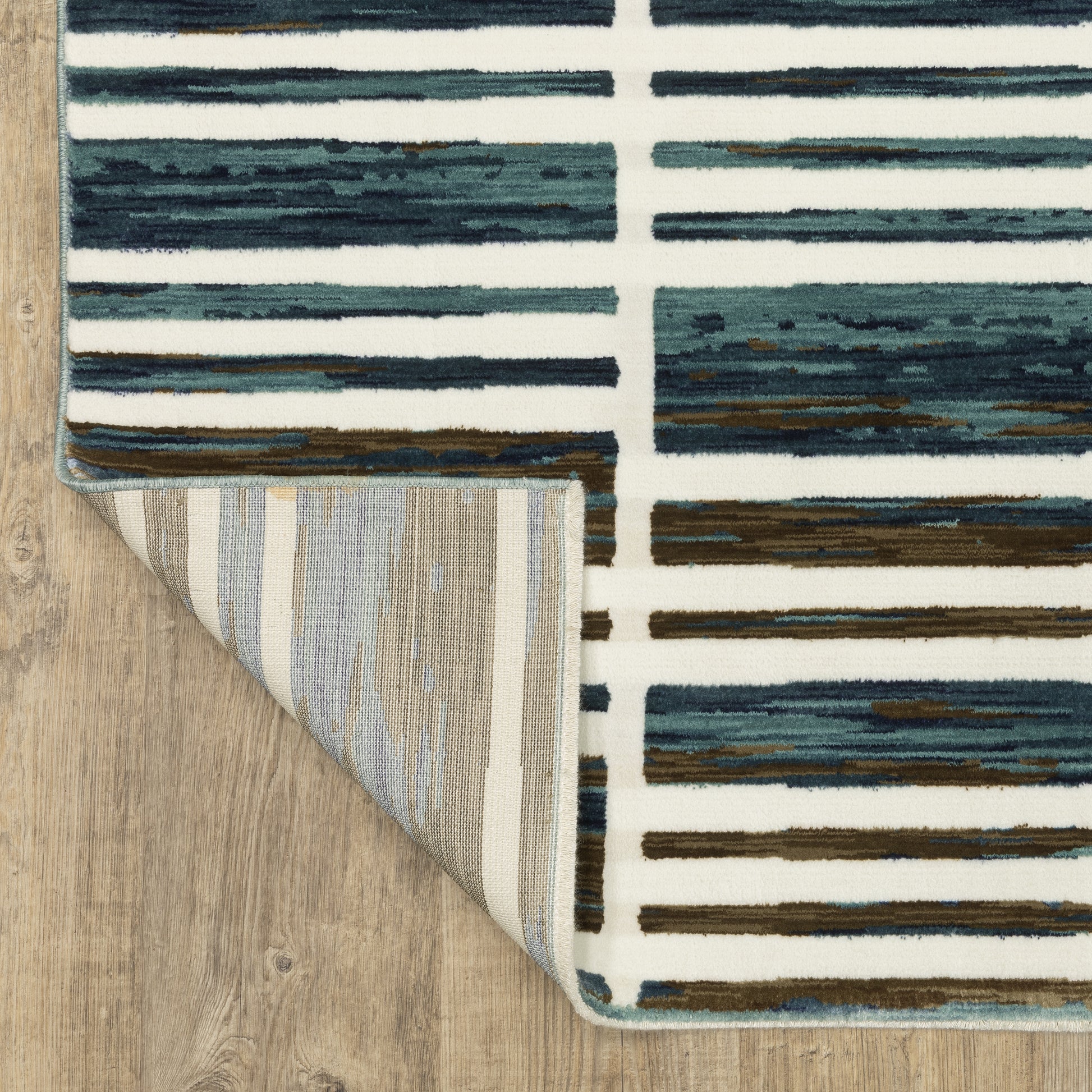 Oriental Weavers Reed  Ivory Blue Modern & Contemporary