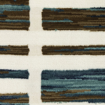 Oriental Weavers Reed  Ivory Blue Modern & Contemporary