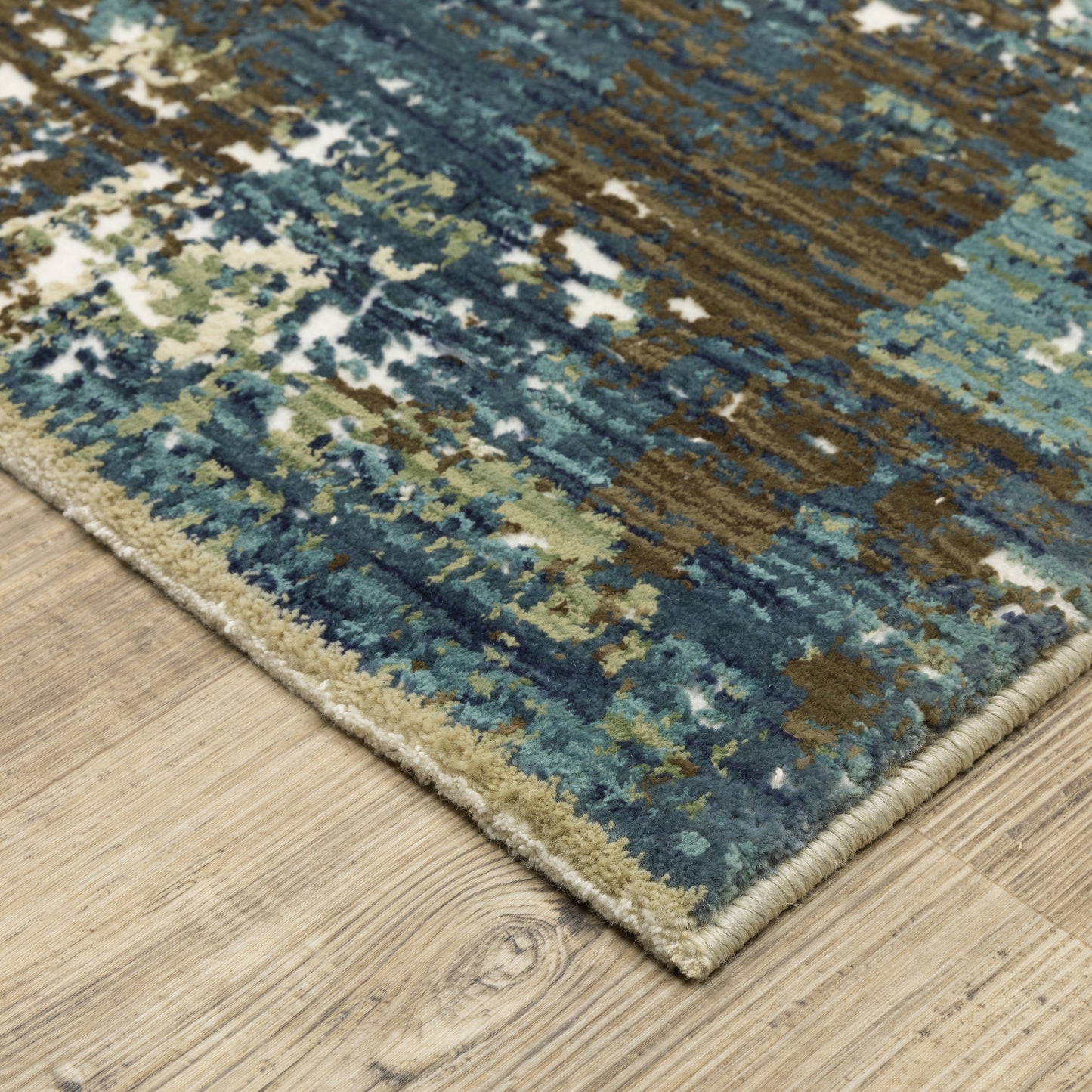 Oriental Weavers Reed  Blue Green Modern & Contemporary