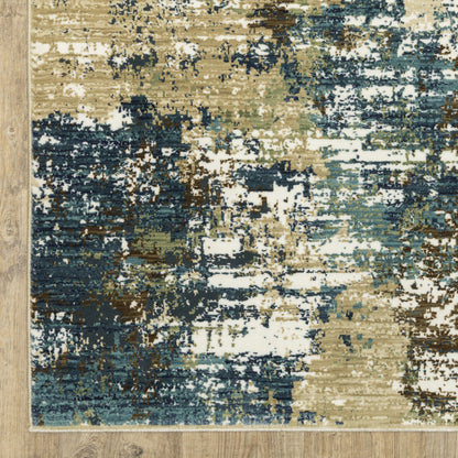 Oriental Weavers Reed  Blue Green Modern & Contemporary