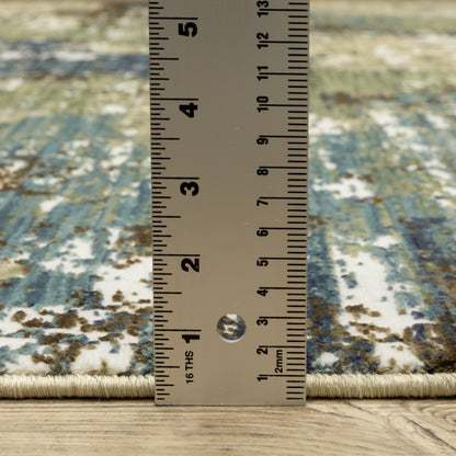 Oriental Weavers Reed  Blue Green Modern & Contemporary