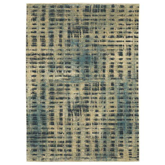 Oriental Weavers Reed  Beige Blue Modern & Contemporary