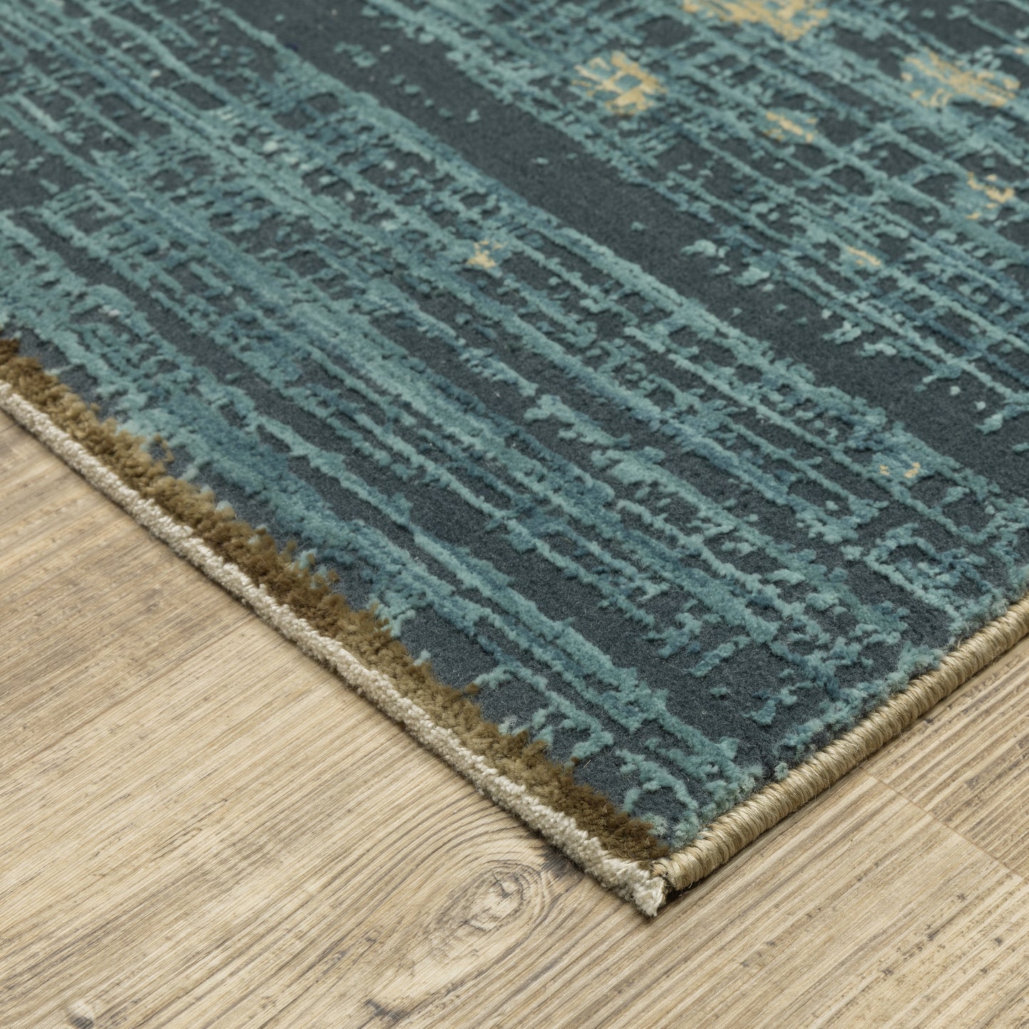 Oriental Weavers Reed  Blue Brown Modern & Contemporary