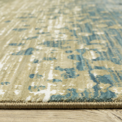 Oriental Weavers Reed  Blue Brown Modern & Contemporary