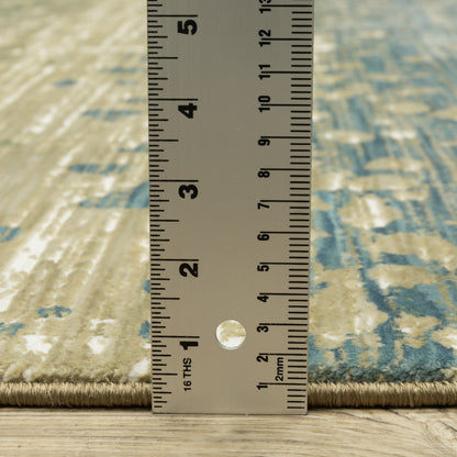 Oriental Weavers Reed  Blue Brown Modern & Contemporary