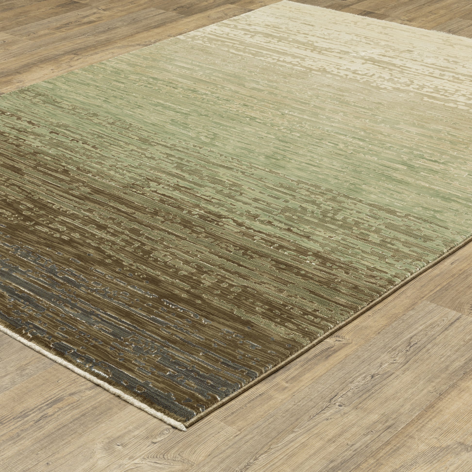 Oriental Weavers Reed  Brown Green Modern & Contemporary