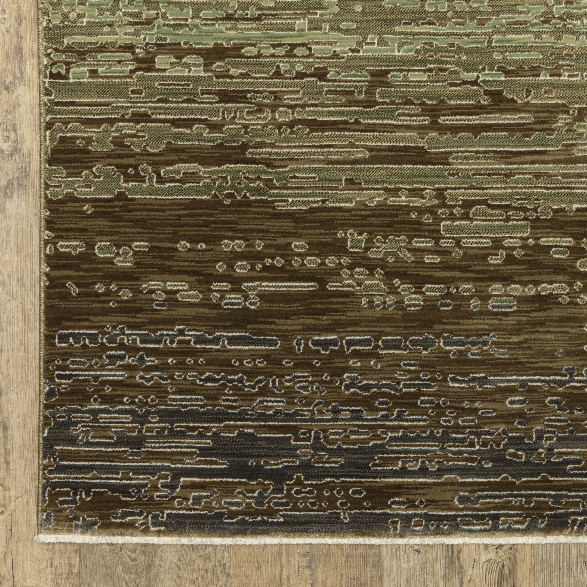Oriental Weavers Reed  Brown Green Modern & Contemporary