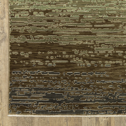 Oriental Weavers Reed  Brown Green Modern & Contemporary