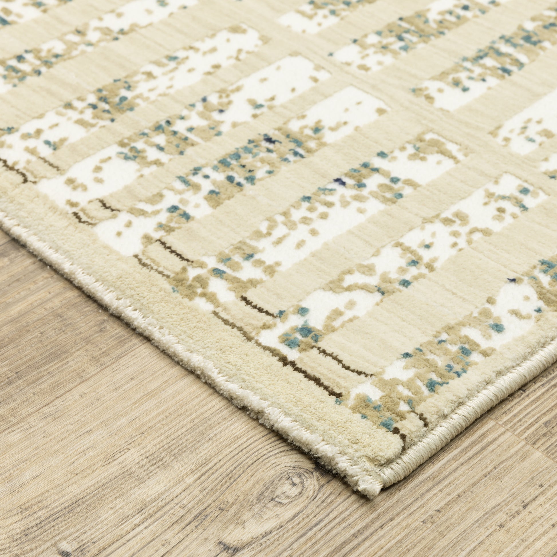 Oriental Weavers Reed  Beige Blue Modern & Contemporary