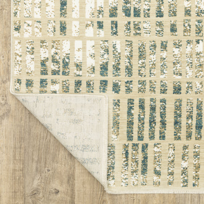 Oriental Weavers Reed  Beige Blue Modern & Contemporary